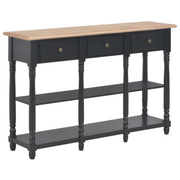 Gossi masuta consola, negru, 110x30x76 cm, lemn prelucrat