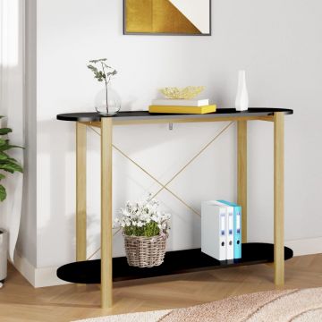 Gossi masuta consola, negru, 110x38x75 cm, lemn prelucrat