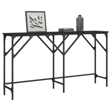 Gossi masuta consola, negru, 140x29x75 cm, lemn compozit