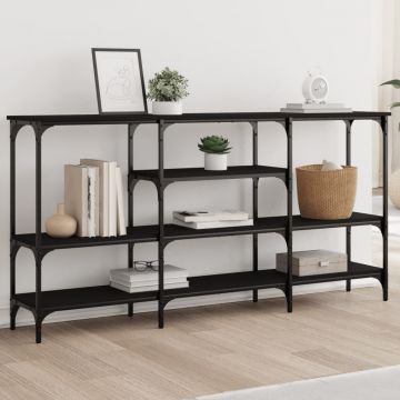 Gossi masuta consola, negru, 160x29x80 cm, lemn compozit