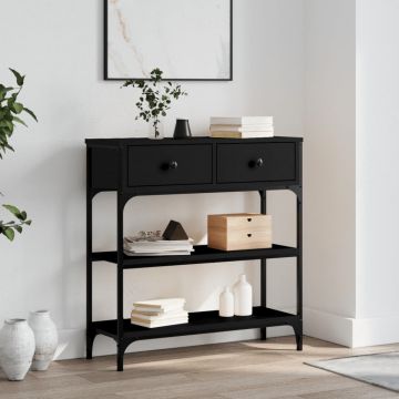 Gossi masuta consola, negru, 72,5x25x75 cm, lemn compozit