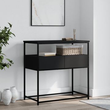 Gossi masuta consola, negru, 75x40x75 cm, lemn compozit