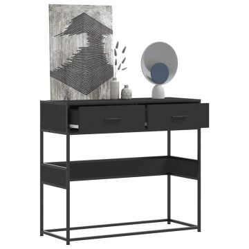 Gossi masuta consola, negru, 90x35x80 cm, lemn prelucrat