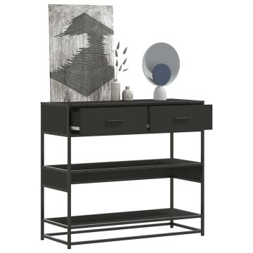 Gossi masuta consola, negru, 90x35x80 cm, lemn prelucrat