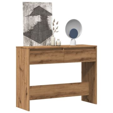 Gossi masuta consola, stejar artizanal, 100x35x76,5cm, lemn prelucrat