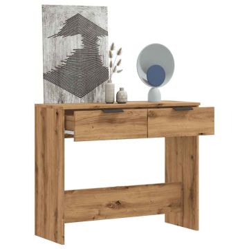Gossi masuta consola, stejar artizanal,90x36x75 cm, lemn prelucrat