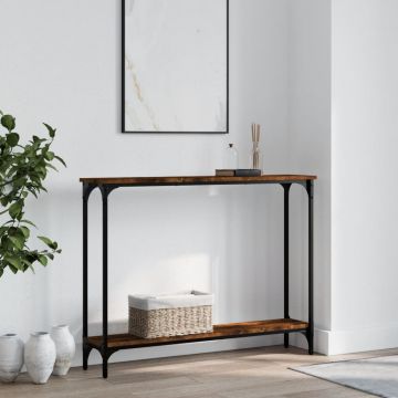 Gossi masuta consola, stejar fumuriu, 100x22,5x75 cm, lemn prelucrat