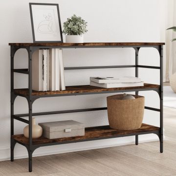 Gossi masuta consola, stejar fumuriu, 100x32x75 cm, lemn prelucrat