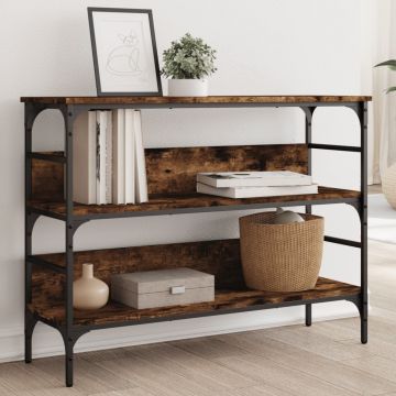 Gossi masuta consola, stejar fumuriu, 100x32x75 cm, lemn prelucrat