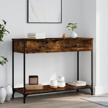 Gossi masuta consola, stejar fumuriu, 100x34,5x75 cm, lemn prelucrat