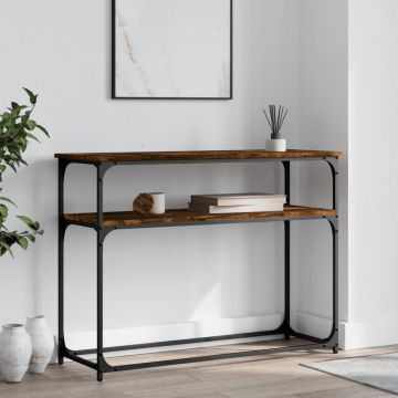 Gossi masuta consola, stejar fumuriu, 100x35,5x75 cm, lemn prelucrat