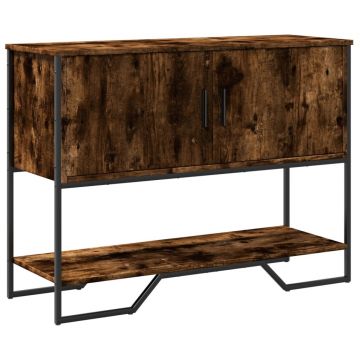 Gossi masuta consola, stejar fumuriu, 100x35x74,5 cm, lemn prelucrat
