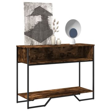 Gossi masuta consola, stejar fumuriu, 100x35x74,5 cm, lemn prelucrat