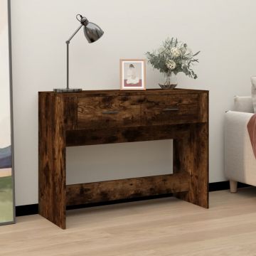 Gossi masuta consola, stejar fumuriu, 100x39x75 cm, lemn prelucrat