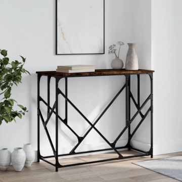 Gossi masuta consola, stejar fumuriu, 100x40x80 cm, lemn prelucrat