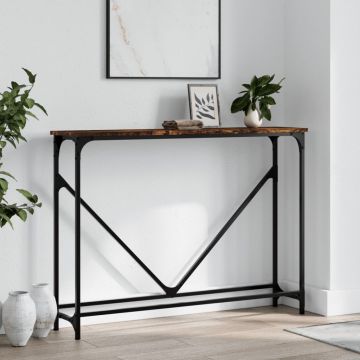 Gossi masuta consola, stejar fumuriu, 102x22,5x75 cm, lemn prelucrat