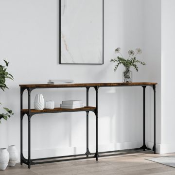 Gossi masuta consola, stejar fumuriu, 145x22,5x75 cm, lemn prelucrat