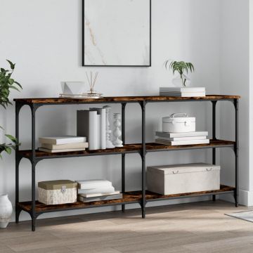 Gossi masuta consola, stejar fumuriu, 150x29x75 cm, lemn prelucrat
