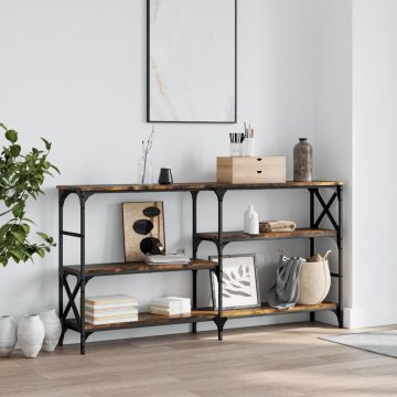 Gossi masuta consola, stejar fumuriu, 150x29x76,5 cm, lemn prelucrat