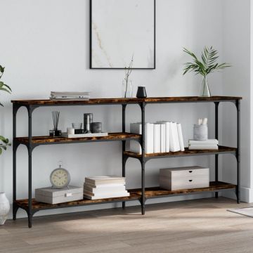 Gossi masuta consola, stejar fumuriu, 160x29x75 cm, lemn prelucrat