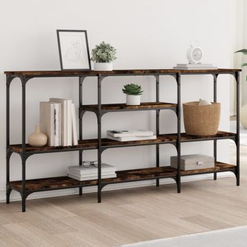 Gossi masuta consola, stejar fumuriu, 160x29x80 cm, lemn prelucrat
