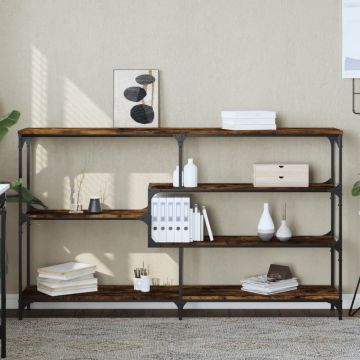 Gossi masuta consola, stejar fumuriu, 160x32x95 cm, lemn prelucrat
