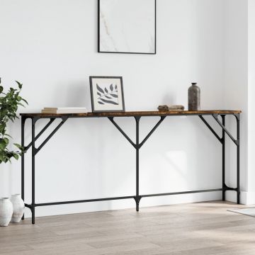 Gossi masuta consola, stejar fumuriu, 180x23x75 cm, lemn prelucrat