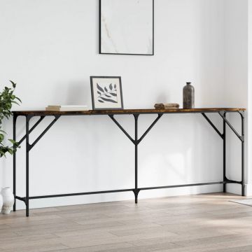 Gossi masuta consola, stejar fumuriu, 200x29x75 cm, lemn prelucrat