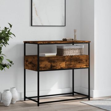 Gossi masuta consola, stejar fumuriu, 75x40x75 cm, lemn prelucrat