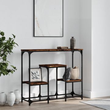 Gossi masuta consola, stejar fumuriu, 89,5x28x76 cm, lemn prelucrat