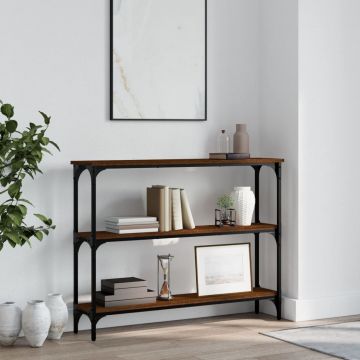 Gossi masuta consola, stejar maro, 100x22,5x75 cm, lemn prelucrat