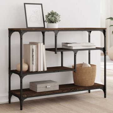 Gossi masuta consola, stejar maro, 100x30x75 cm, lemn prelucrat