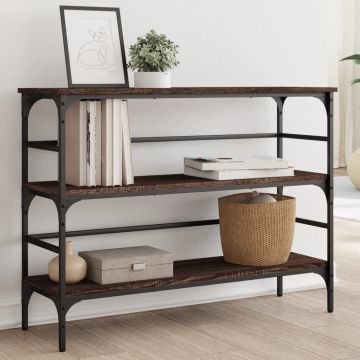 Gossi masuta consola, stejar maro, 100x32x75 cm, lemn prelucrat