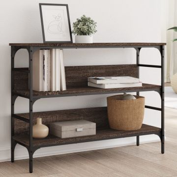 Gossi masuta consola, stejar maro, 100x32x75 cm, lemn prelucrat