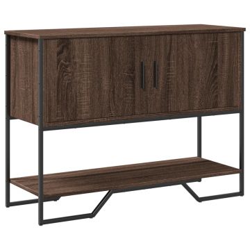 Gossi masuta consola, stejar maro, 100x35x74,5 cm, lemn prelucrat