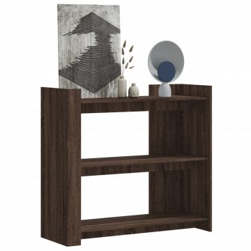 Gossi masuta consola, stejar maro, 100x35x90 cm, lemn prelucrat