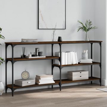 Gossi masuta consola, stejar maro, 160x29x75 cm, lemn prelucrat