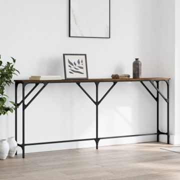 Gossi masuta consola, stejar maro, 180x23x75 cm, lemn prelucrat