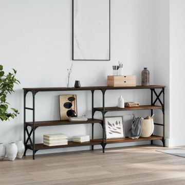 Gossi masuta consola, stejar maro, 180x29x76,5 cm, lemn prelucrat