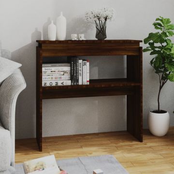 Gossi masuta consola, stejar maro, 80x30x80 cm, lemn prelucrat