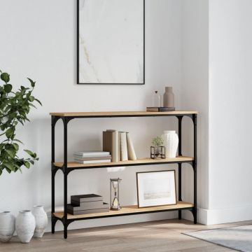 Gossi masuta consola, stejar sonoma, 100x22,5x75 cm, lemn prelucrat
