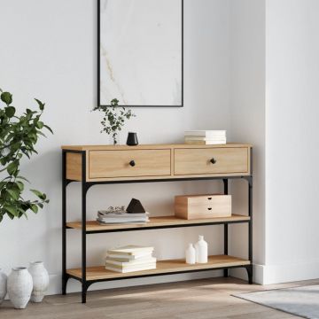 Gossi masuta consola, stejar sonoma, 100x25x75 cm, lemn prelucrat