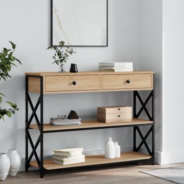 Gossi masuta consola, stejar sonoma, 100x28x75 cm, lemn prelucrat