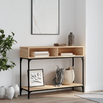 Gossi masuta consola, stejar sonoma, 100x30,5x75 cm, lemn prelucrat