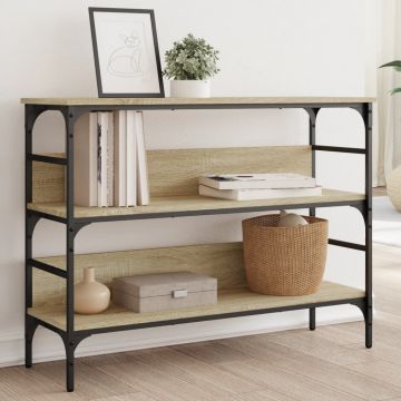 Gossi masuta consola, stejar sonoma, 100x32x75 cm, lemn prelucrat