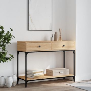 Gossi masuta consola, stejar sonoma, 100x34,5x75 cm, lemn prelucrat