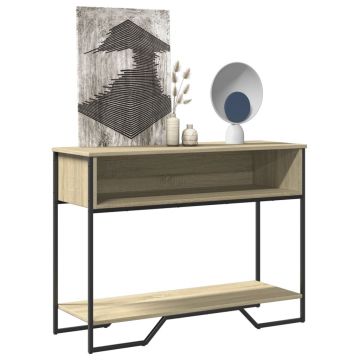 Gossi masuta consola, stejar sonoma, 100x35x74,5 cm, lemn prelucrat