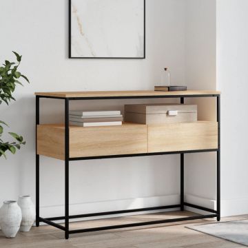 Gossi masuta consola, stejar sonoma, 100x40x75 cm, lemn prelucrat