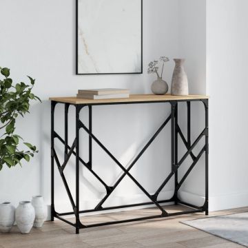 Gossi masuta consola, stejar sonoma, 100x40x80 cm, lemn prelucrat