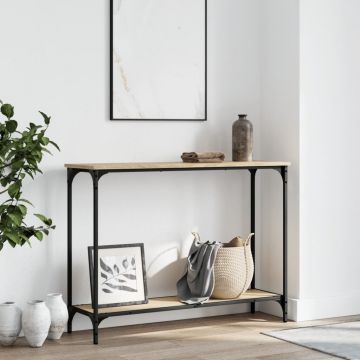 Gossi masuta consola, stejar sonoma, 101x30,5x75 cm, lemn prelucrat